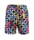 Short Floral Estampado Calção elastano P M G Gg Verão Rosa